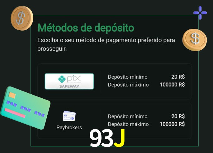 O cassino 93J oferece uma grande variedade de métodos de pagamento